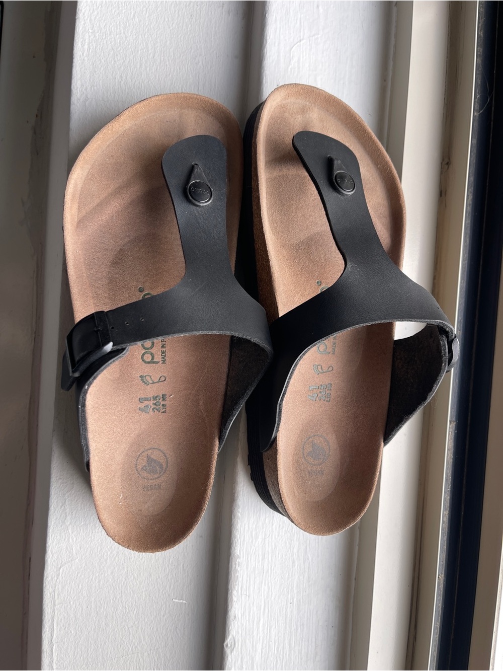 Papillio by Birkenstock Gizeh Platform Sandals Black Birko-Flor Vegan Women’s 41 - Picture 6 of 6